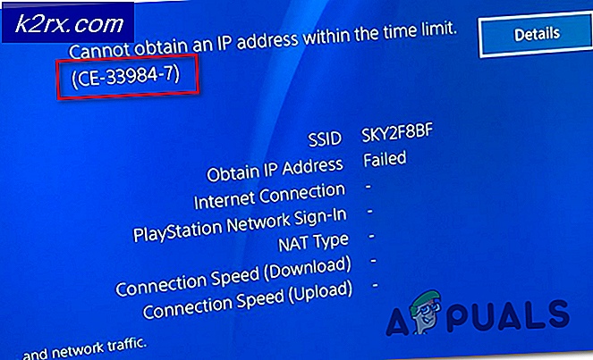 Sådan rettes PS4 fejlkode CE-33984-7