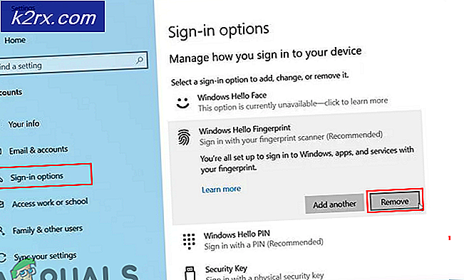 Hvordan deaktiverer du ansiktsgjenkjenning eller fingeravtrykk pålogging på Windows 10?