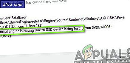 Sådan løses fejlen 'Unreal Engine afsluttes på grund af, at D3D-enheden går tabt'