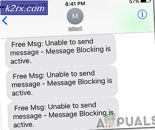 Sådan løses 'Gratis besked: Kan ikke sende besked - Blokering af besked er aktiv' Fejl under beskeder?