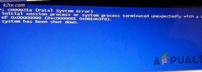 Slik løser du C000021A-feil på Windows 7 / Windows 8.1 (Fatal System Error)
