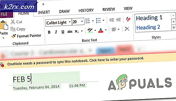 Fix 'OneNote har brug for en adgangskode til at synkronisere denne notesbog' -fejl