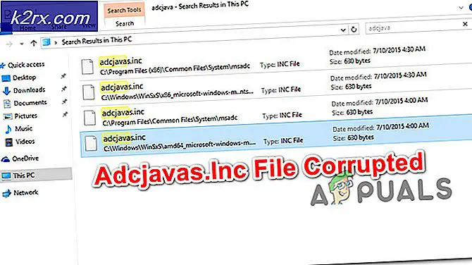 Sådan ordnes 'Adcjavas.Inc File Corrupted' fejl