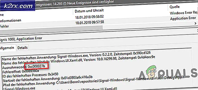 Korriger: Unntakskode for Windows Store Crash 0xc000027b