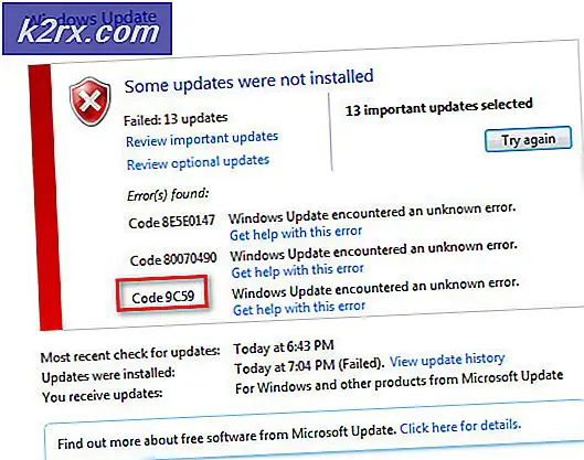 Sådan rettes Windows Update fejl 9C59