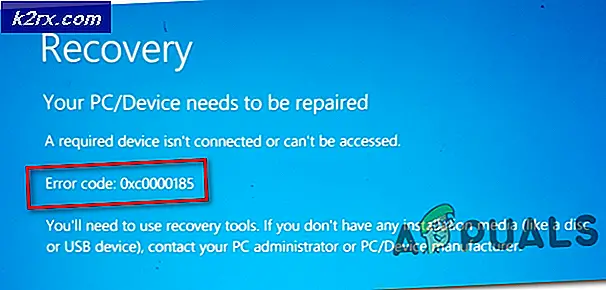 Hvis du får Windows 10 Blue Screen Recovery Error 0x0000185