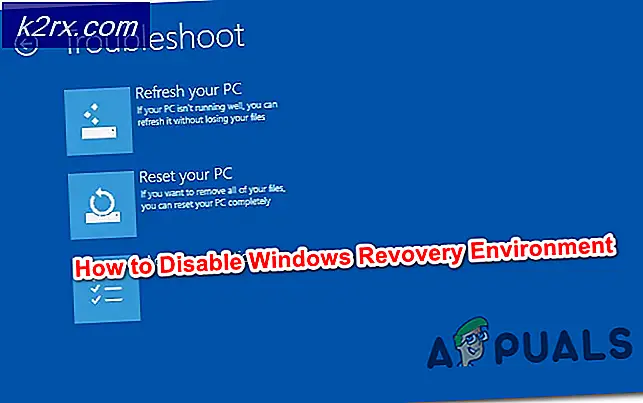 Sådan deaktiveres / aktiveres Windows Recovery-miljø på Windows 10?