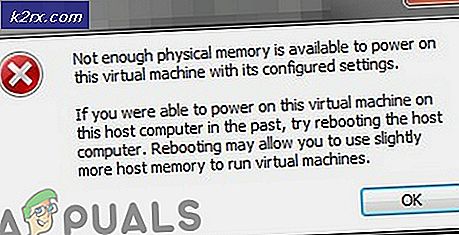 Ikke nok fysisk hukommelsesfejl i VMware