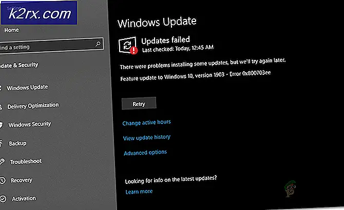 Sådan løses Windows 10 opdateringsfejl 0x800703ee?