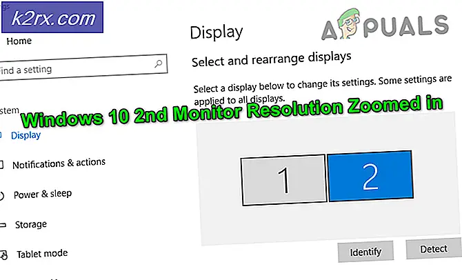 Fix: Windows 10 2. skærmopløsning zoomet ind