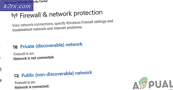 Hoe het firewall- en netwerkbeveiligingsgebied in Windows 10 te verbergen?