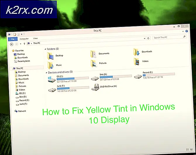 Sådan repareres gul nuance i Windows Display