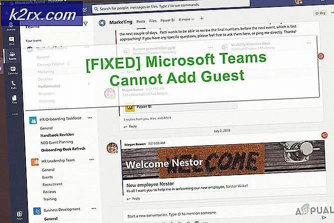 Kan ikke tilføje gæster til Microsoft Teams