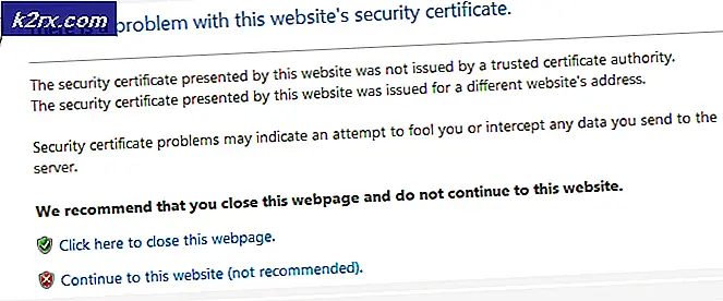 Fix: Det er et problem med sikkerhetssertifikatet på dette nettstedet