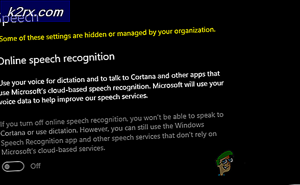 Sådan deaktiveres valg af online talegenkendelse i Windows 10?