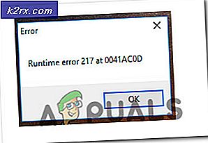 Hvordan fikse Runtime Error 217 (0041ACoD) på Windows 10?
