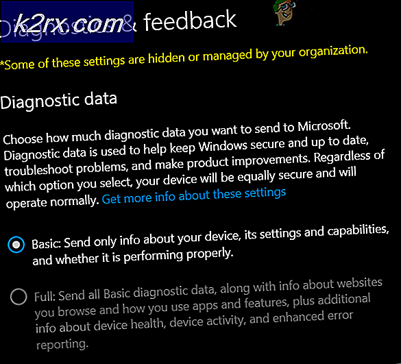 Kan ikke ændre diagnostiske data til 'Fuld' i Windows 10
