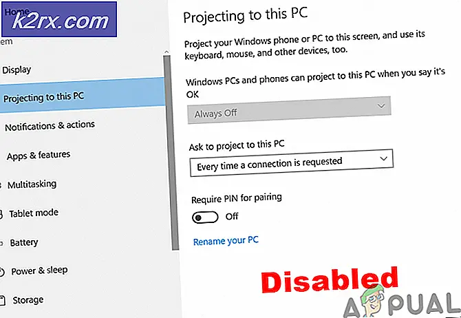 Hvordan aktivere eller deaktivere projisering til denne PC-en i Windows 10?