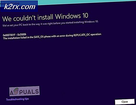 Windows 10-update blijft mislukken - '0x8007001f - 0x20006'