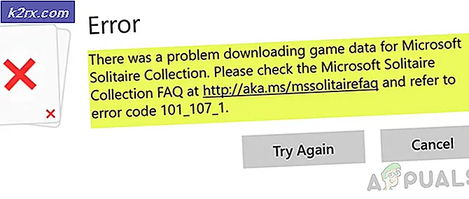Microsoft Solitaire Collection-Fehlercode 101_107_1 unter Windows 10