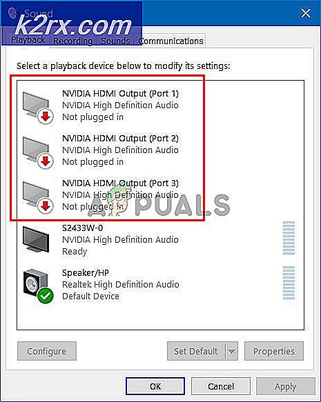 Sådan løses NVIDIA-output, der ikke er tilsluttet en fejl i Windows?