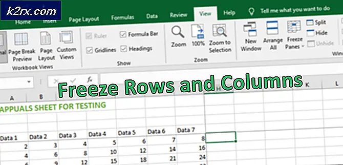 Sådan fryses række og kolonne i Microsoft Excel