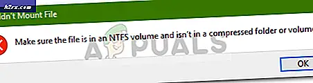 Oplossing: zorg ervoor dat het bestand een NTFS-volume is en zich niet in een gecomprimeerde map of volume bevindt