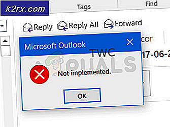 Fix: Microsoft Outlook-fejl 'Ikke implementeret'