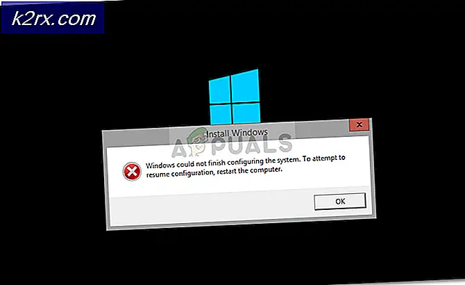 Fix: Windows kunne ikke fullføre konfigureringen av systemet