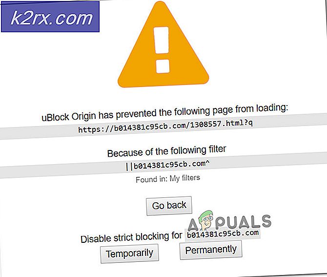 Fix: uBlock Origin har forhindret at følgende side lastes inn