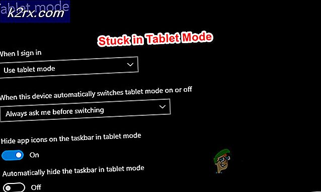 Fix: Windows 10 steckt im Tablet-Modus fest
