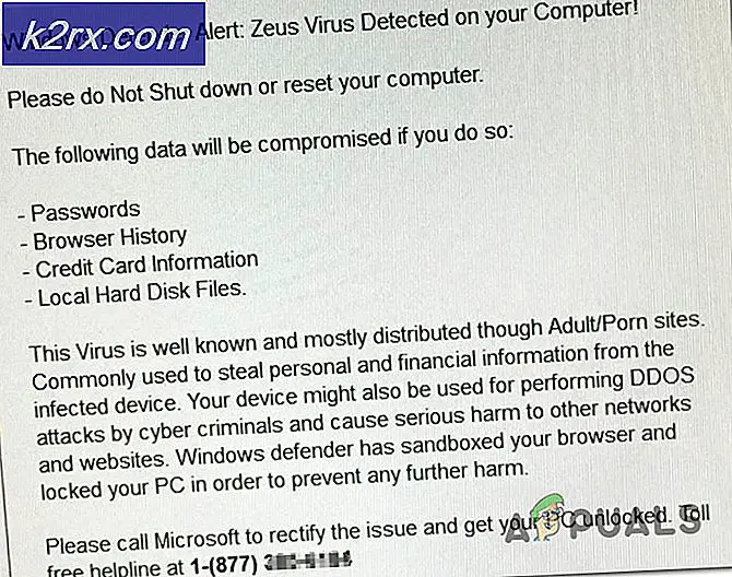 Fix: Windows Defender-Warnung: Zeus-Virus auf Ihrem Computer erkannt
