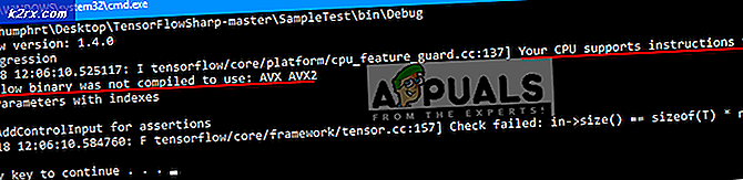 Fix: Din CPU understøtter instruktioner om, at denne TensorFlow Binary ikke blev kompileret til at bruge AVX2