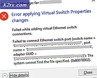 Fix: Kan ikke oprette Hyper-V 2019 Virtual Switch (fejl 0x80070002)