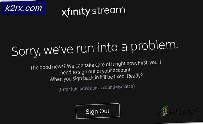 Perbaiki: 'Kesalahan ftde.provision.accountmismatch' di Xfinity Stream