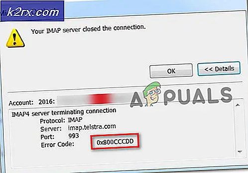 Outlook-fout 0x800CCCDD oplossen ‘Uw IMAP-server heeft de verbinding verbroken’