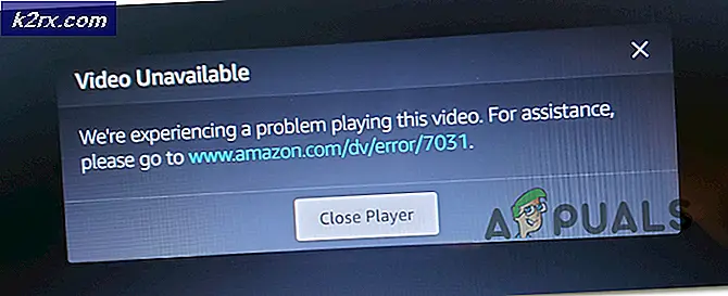 Amazon Prime Video-Fehlercode 7031