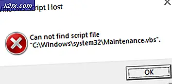 Fix: Tidak Dapat Menemukan File Script 'C: \ Windows \ system32 \ Maintenance.vbs'
