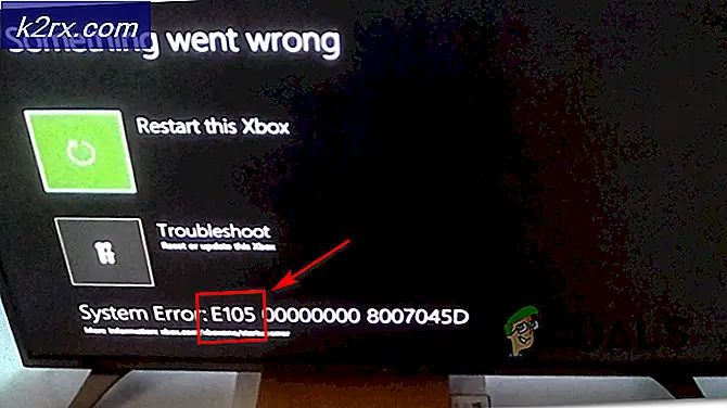 Kesalahan Sistem Startup Xbox One E105
