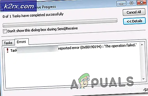 Hoe Outlook-fout 0x80190194 te repareren?