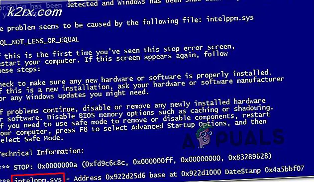 Hoe Intelppm.sys BSOD op Windows 7, 8 of 10 te repareren