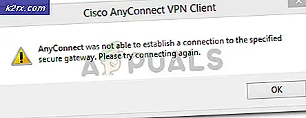 Fix: AnyConnect var ikke i stand til at oprette en forbindelse til den angivne sikre gateway