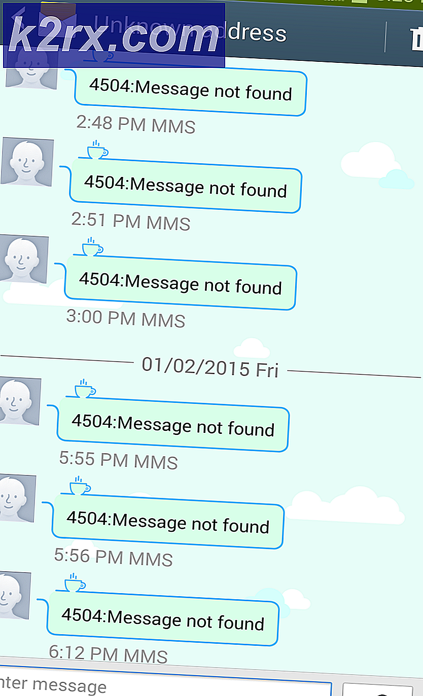 Fix: 4504 Meddelandet hittades inte