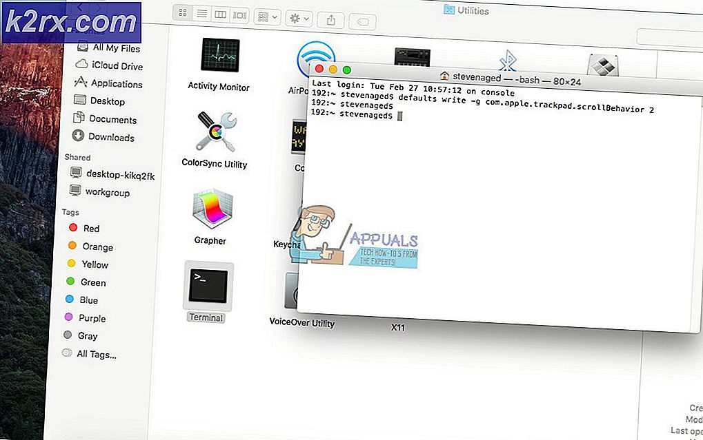 Fiks: TrackPad Scroll Fungerer ikke på MacOS