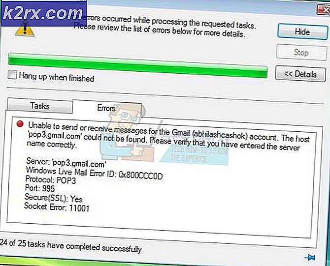 Fiks: Windows Live Mail Error 0x800ccc0d