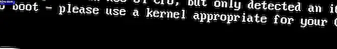Fix: Kan ikke starte 'Brug venligst et kernel Passende til din CPU'