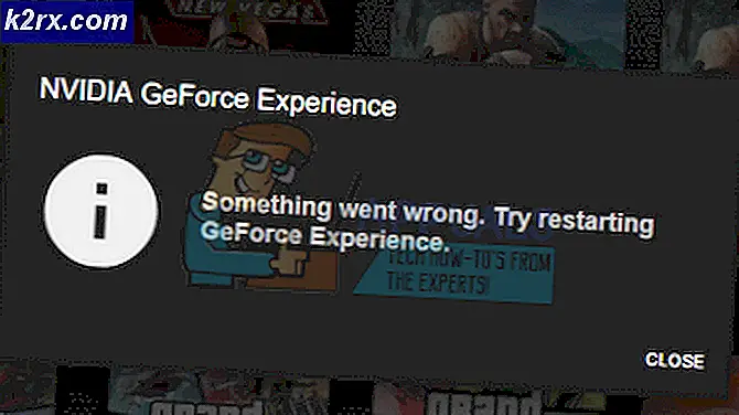 Fix: Etwas ging schief.  Starten Sie GeForce Experience neu