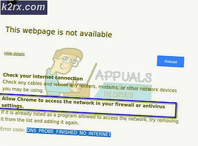 Fix: Tillad, at Chrome får adgang til netværket i dine Firewall- eller Antivirus-indstillinger