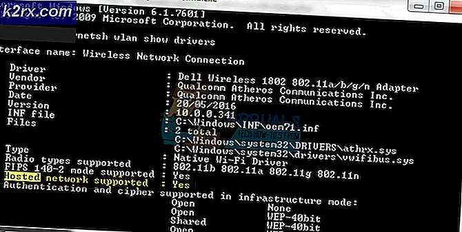 Fix: Hosted Network Issues på Windows 7, 8 eller 10