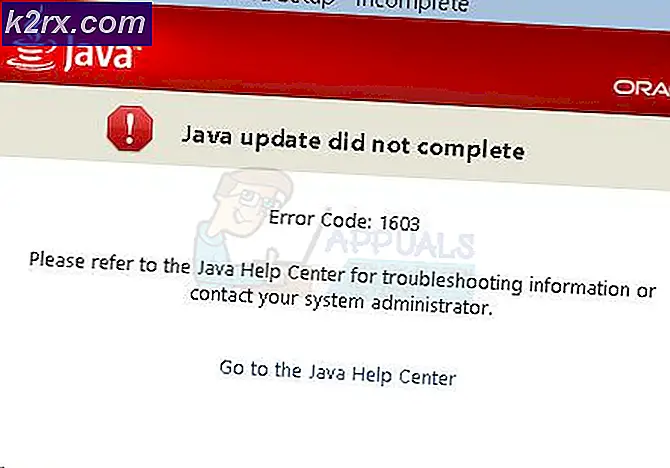 Sådan repareres Java Fejlkode 1603